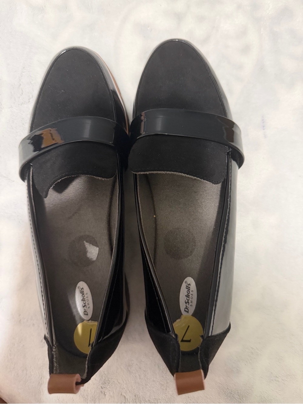 Dr. Scholl's Black Patent Strap Slip-On Loafers
